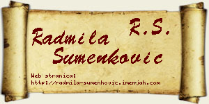 Radmila Šumenković vizit kartica